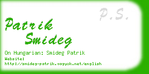 patrik smideg business card